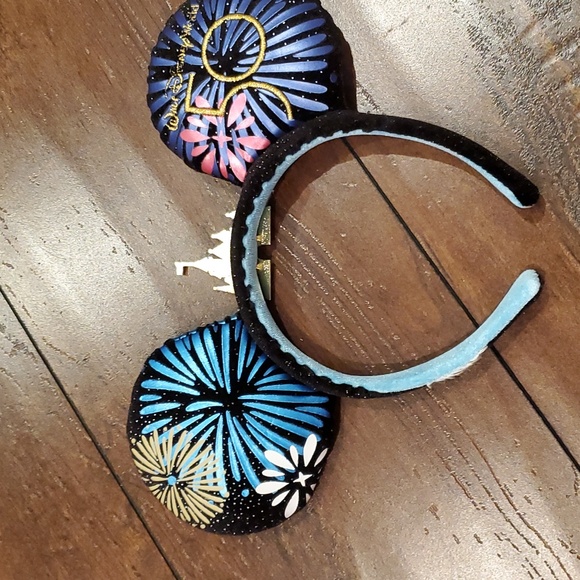 Disney Parks Mickey Main Attraction Cinderella's Castle Fireworks Ear Headband - Picture 2 of 5